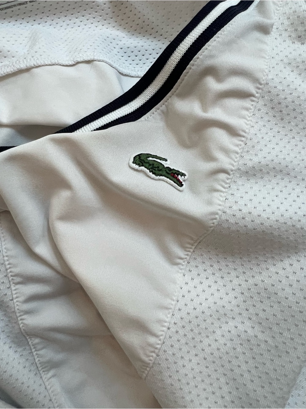 Lacoste White Womens’ Tennis Skirt and Top Set with Black Trim - Picture 5 of 5